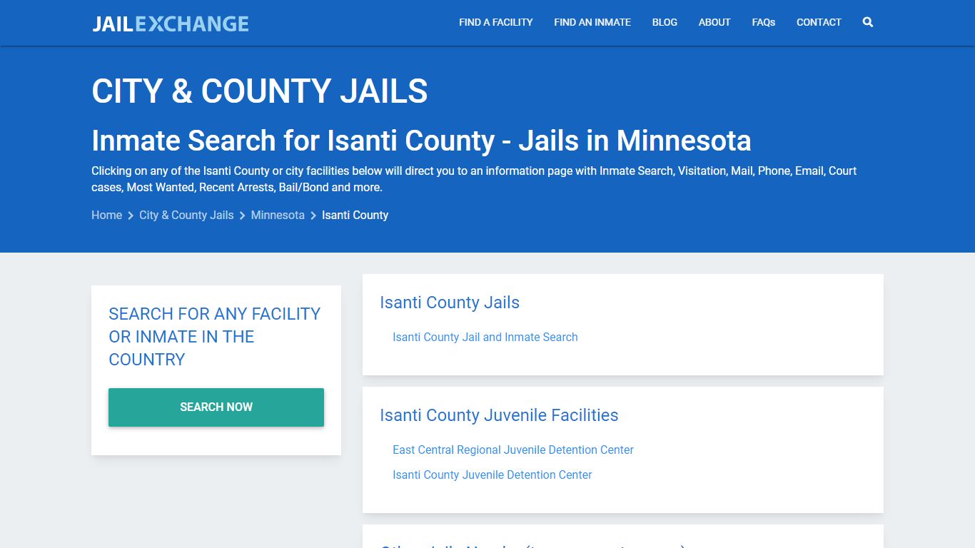 Inmate Search for Isanti County | Jails in Minnesota - Jail Exchange